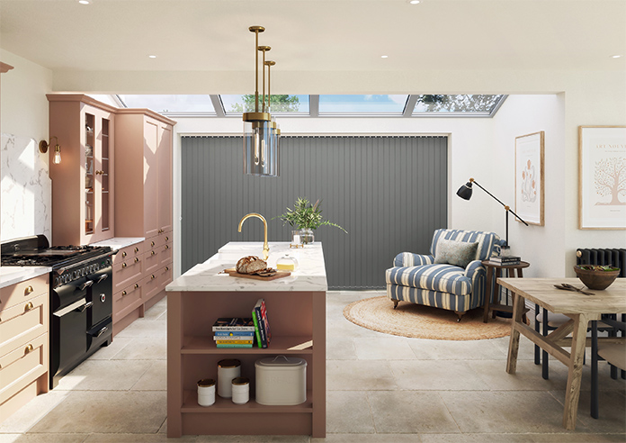 Trinity (Blackout), Fossil Grey - Vertical Blind - Image 9